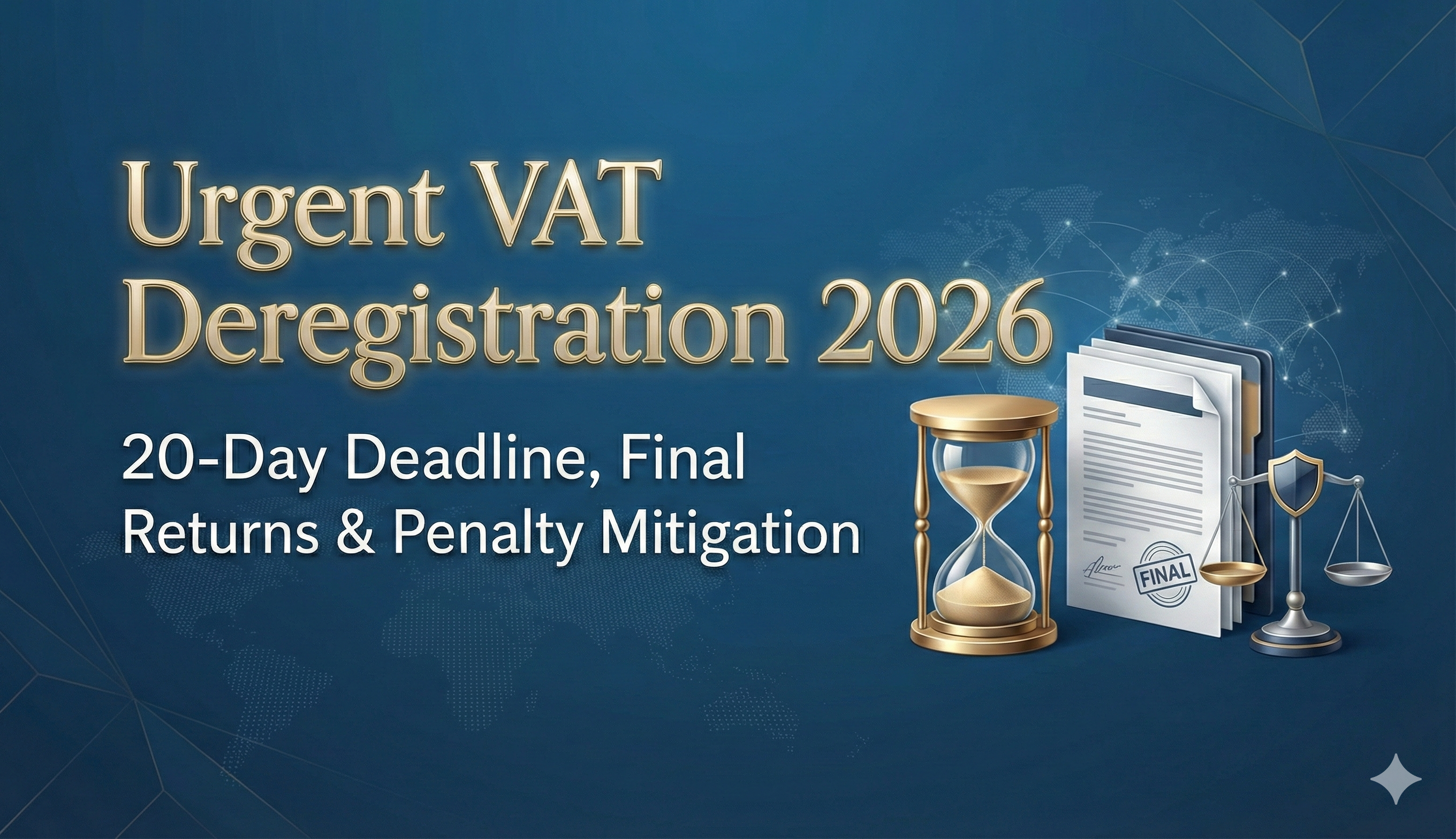 Urgent VAT Deregistration 2026: 20-Day Deadline, Final Returns & Penalty Mitigation