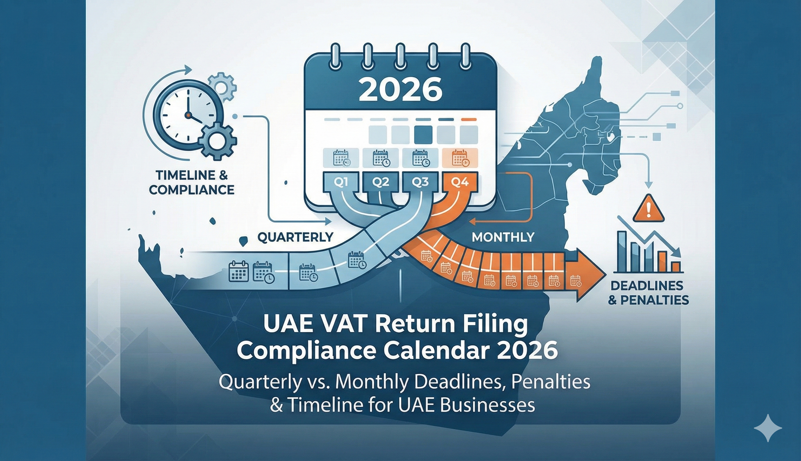 VAT Return Filing Compliance Calendar 2026: Quarterly vs. Monthly Deadlines, Penalties & Timeline for UAE Businesses